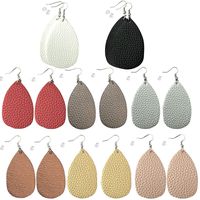 monochef Leather Earrings Lightweight Faux Leather Leaf Dangle Earrings Teardrop Earrings Antique Handmade Earrings for Women Gift, 8 Pairs