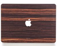WOODWE Real Wood MacBook Skin for Mac Air 13 inch Retina Display | Model: A1932; Late 2018 | Natural Ebony | TOP&Bottom