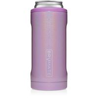 BrüMate Hopsulator Slim Double-walled Stainless Steel Insulated Can Cooler for 12 Oz Slim Cans (Glitter Violet)