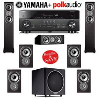 Polk Audio TSi 300 7.1 Home Theater Speaker System with Yamaha AVENTAGE RX-A760BL 7.2-Ch Network AV Receiver