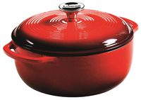 Lodge EC4D43 Enameled Cast Iron Dutch Oven, 4.6-Quart, Island Spice Red