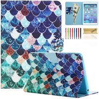 iPad Mini Case, Dteck(TM) Colorful Printed Synthetic Leather Flip Wallet Case with [Auto Wake/Sleep Function] for Apple iPad Mini 1 2 3 with Cleaning Cloth & Stylus Pen (01 Colorful Scale)