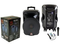 Mr. Dj DSP-4000 15" 2 Way Portable Speaker with Bluetooth, FM Radio, USB/SD and DSP Player Technology (DSP4000)