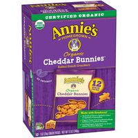 Annie's Organic Cheddar Bunnies Baked Snack Crackers, 12 ct, 12 oz