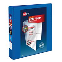 Avery Heavy Duty View 3 Ring Binder, 1.5" One Touch Slant Ring, Holds 8.5" x 11" Paper, 1 Pacific Blue Binder (79722)