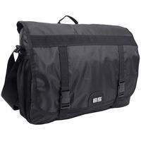 Eastsport Double Buckle Laptop Messenger, Black