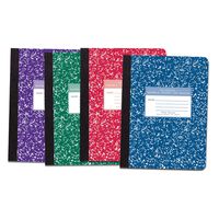 Roaring Spring Asst Color Cover Composition Book, 9 3/4" x 7 1/2", Wide Ruled, 100 sheets, 4/pack