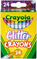 Crayola Glitter Crayons, Back to School Supplies, 24Count, Multi