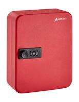AdirOffice Key Steel Security Cabinet Box - 30 Keys Slots - Combination Lock - Red
