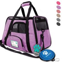 PetAmi Premium Airline Approved Soft-Sided Pet Travel Carrier | Ventilated, Comfortable Design with Safety Features | Ideal for Small to Medium Sized Cats, Dogs, and Pets (Small, Heather Purple)