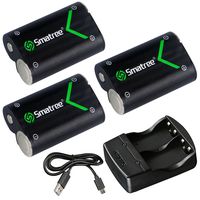 Smatree Rechargeable Battery Compatible for Xbox One/Xbox One S/Xbox One X/Xbox One Elite Wireless Controller, 3X 2000mAh Batteries with Charger