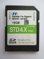 4Z502 2016 2017 Hyundai Santa Fe Sport 4 Cylinder (Santafe) Navigation MAP SD Card,GPS,U.S.A 16GB OEM 96554-4Z502