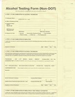 Non-DOT 3-PLY Breath Alcohol Testing Forms Pack of 100