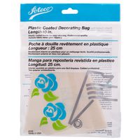 Ateco 3110 Plastic Coated Canvas Decorating Bag, 10-Inch, Reusable, Made in USA, White