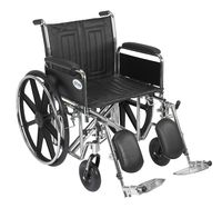 Drive Sentra EC Heavy Duty Wheelchair, Detachable Full Arms, Elevating Leg Rests, 20" Seat, Model - STD20ECDFAHD-ELR