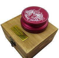 Riverstone Audio - Rock & Roll Series 380 Record Weight Turntable Stabilizer (380 g) - Anodized Aluminum - Laser Engraved Surface - R&R Guitar - Color: (Viper Red)