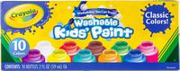 Crayola Washable Kids Paint Set, Classic Colors, 10 Count