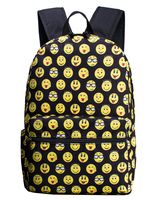 H HIKKER-LINK Emoji Pattern Backpack School Laptop Bookbag Rucksack Black Black