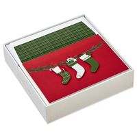 Hallmark Signature Boxed Christmas Cards, Christmas Stockings (10 Christmas Cards with Envelopes)