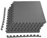 BalanceFrom Puzzle Exercise Mat with EVA Foam Interlocking Tiles (Gray)