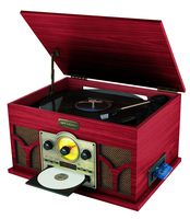 ART+SOUND AR3001 Nostalgic All in One Classic Retro Bluetooth Speaker Turntable Record Player Wood