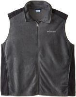 Columbia Men's Tall Size Steens Mountain Full Zip Soft Fleece Vest, Grill, Black, 3XT