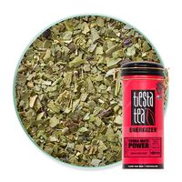 Tiesta Tea | Yerba Mate Power, Loose Leaf Traditional Green Mate Tea | All Natural, High Caffeine, Energy Boost, Antioxidants, Wellness Drink | 3.5oz Tea Tin Canister - 50 Cups