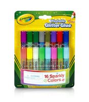 Crayola; Mini Washable Glitter Glue; Art Tools; 16 ct.; 16 Sparkly Colors; Great for Arts and Crafts