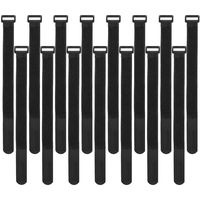 [15 Pack] 1 x 12" Reusable Hook and Loop Cinch Cable Tie Down Straps Set for Cord Management Home Office Garage Wires Hoses Bikes and Camping