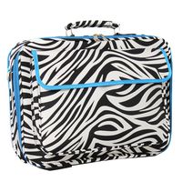 World Traveler 17 Inch Laptop Computer Case, Blue Trim Zebra, One Size