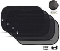 Car Window Shade XL (4-Pack) - Extra Protective UPF 50+ Protection Sun Shade for Car Window - Car Window Shades for Baby and Kids - Blocks over 99% of Harmful UV Rays - Strong Static Cling - 21"x14"