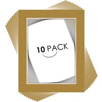 Golden State Art, Pack of 10, 16x20 for 12x16 Old Gold Color Mat - White-core, Acid-Free - Great for Frames, Artwork, Prints, Pictures