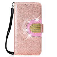 [Huawei Mate 20 Pro] Case, Lomogo Leather Wallet Case with Kickstand Card Holder Shockproof Flip Case Cover for Huawei Mate20 Pro - LOHHA090217 Rose Gold