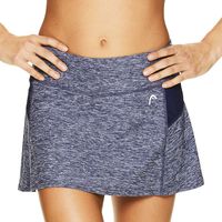 HEAD Women's Athletic Tennis Skort - Performance Training & Running Skirt - Fresh Mesh Medieval Blue Heather, X-Large