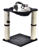 AmazonBasics Cat Condo Tree Tower With Hammock Bed And Scratching Post - 16 x 20 x 16 Inches, Grey