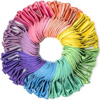 WinkyBoom Pastel Rainbow Balloons Assorted Color 100 Pcs Unicorn Birthday Party Decoration