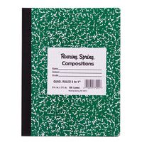 Roaring Spring Hard Cover Composition Book, 9 3/4" x 7 1/2", Graph Ruled, 100 sheets