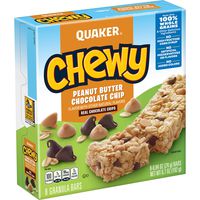 Quaker Chewy Peanut Butter Chocolate Chip Granola Bars, 8 Bars