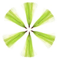 Fishing Mylar Flash Teaser Tail - 6pcs/12pcs Saltwater Bucktail Teaser, Bucktail Sliding Teaser for Teasers, Plugs, Fluke Rigs (Green,6pcs)
