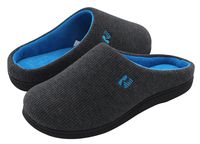 RockDove Men's Original Two-Tone Memory Foam Slipper, Size 13-14 US Men, Dark Gray/Blue