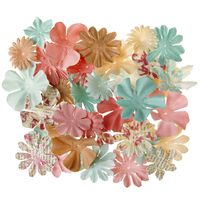 Darice 30061982 Shabby Chic Floral Embellishments: 2 inches, 65 Pack, Assorted
