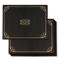 Certificate Holder, Multi Pack (Black, 12/Pack)