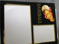 2 Blazing Baseball Photo Mats 8x10 inch