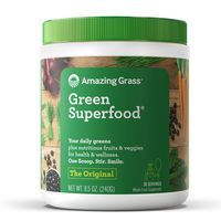 Amazing Grass Green Superfood: Organic Wheat Grass, Alfalfa and Super Greens Powder, 2+ servings of Fruits & Veggies per scoop, Original Flavor, 30 Servings