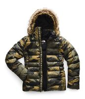 The North Face Women's Gotham Jacket II, Burnt Olive Green Waxed Camo Print, Medium