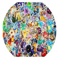Pokémon Pack Cool Sticker, 100 pcs Laptop Stickers Vinyl Waterproof Sticker Office Water Bottles Skateboard Motorcycle Bicycle Luggage Decal Graffiti Patches for Teen Kid Child Student