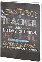 Tree-Free Greetings Recycled Soft Cover Journal, Ruled, 5.5 x 7.5 Inches, 160 Pages, Teacher Mind and Heart Themed Teacher Gift Art (89219)