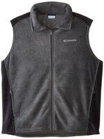 Columbia Men's Steens Mountain Full Zip Soft Fleece Vest, Grill, Black, 1X