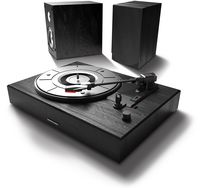 Sharper Image SBT4001BK Bluetooth Streaming Turntable Sound System with Two External Stereo Speakers (Black)