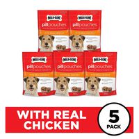 MilkBone Pill Pouches Dog Treats Real Chicken 25 Treats Pack of 5